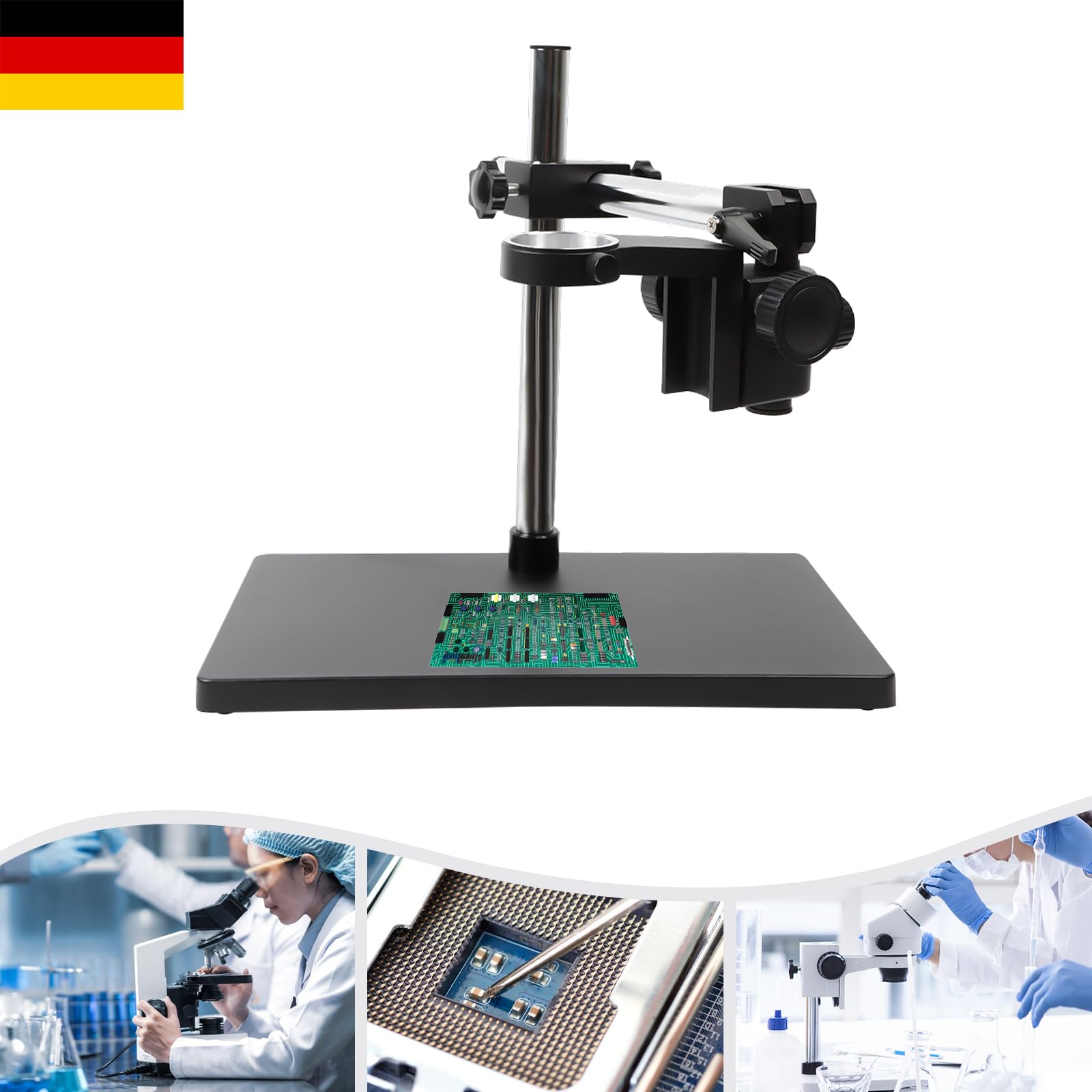 Heavy Duty Digital Mikroskop Halter Ständer 38 x 26 x 32 cm Rohr Halter Stativ Lift Bracket Tool Holder Einzel Stahl Arm Boom StäNder Labor TischstäNder Standplatz