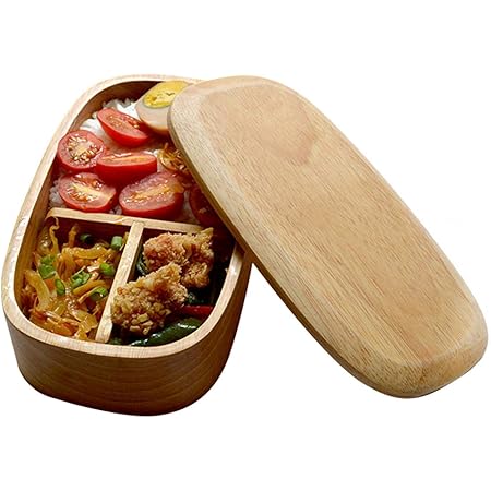 Amazon Luerme お弁当箱和風曲げわっぱ高背小判小判弁当箱お寿司漆塗りおしゃれ木製弁当箱 一段t字形の仕切り取り外し可能わっぱ大容量女の子男の子無地食器ナチュラルオフィス 学校 幼稚園 お花見 行楽 運動会 弁当箱 オンライン通販