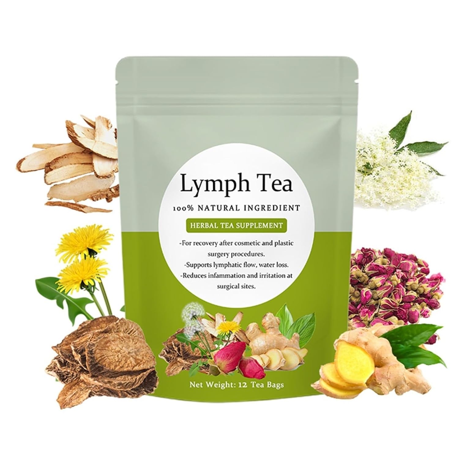 Vegan Herbal Tea Bags - Natural Circulation Support, Healthy Botanical Tea (Caffeine-Free)(3PCS)