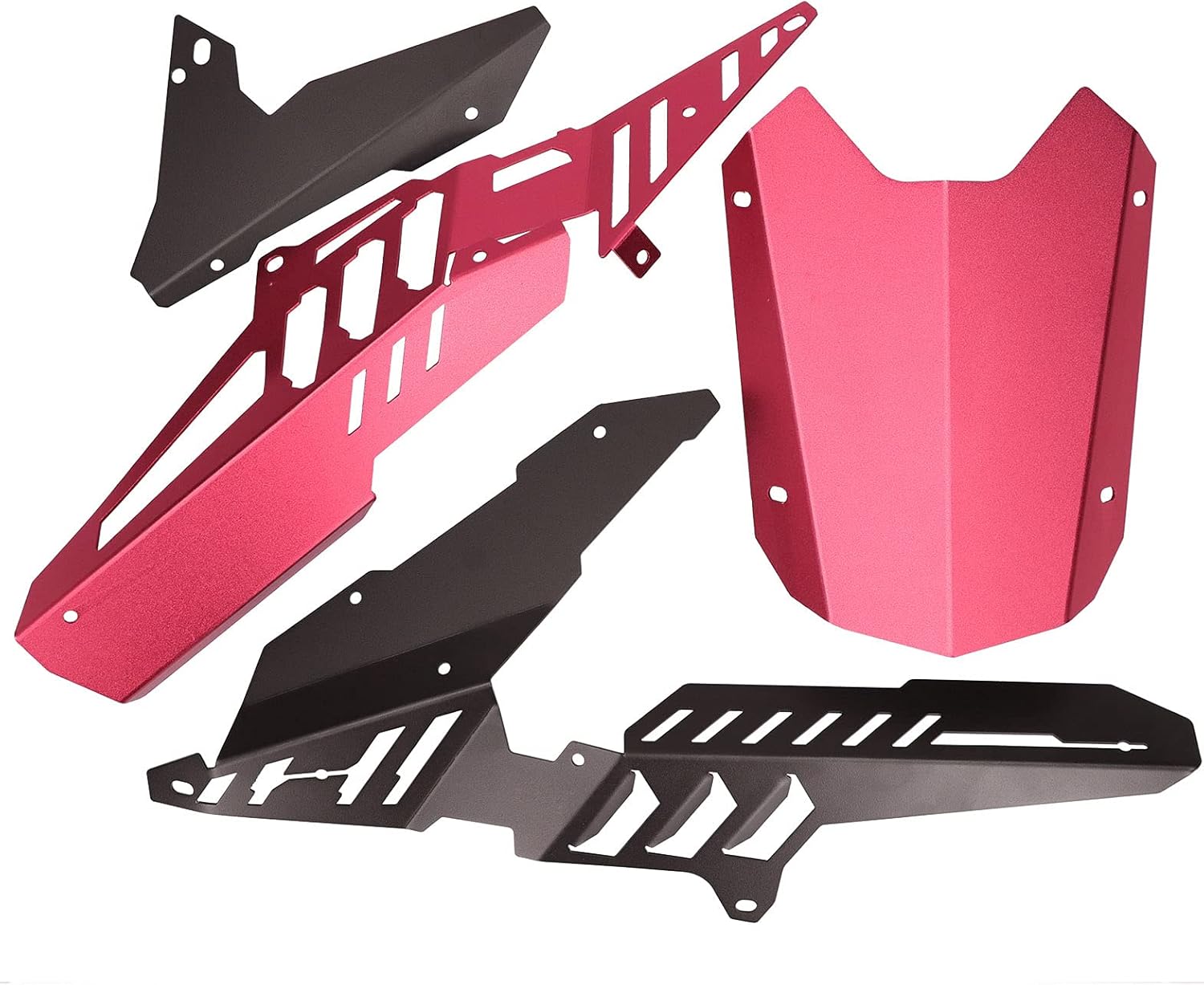 Acouto Motorcycle Chain Guard Cover for YZF-R25/YZF-R3/MT-25/MT-03 Rear Chain Guard Cover Kit CNC Aluminum Alloy Rear Wheel Mudguard Chain Guard Cover(Red)