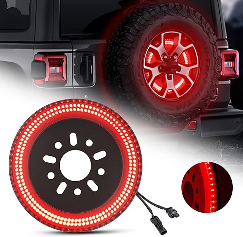 Miniatura 8 de SUPAREE Luz de freno de repuesto para Jeep Wrangler 2007-2017 JK JKU YJ TJ, Plug and Play 4 tercera luz de freno LED trasera luz de rueda LED roja