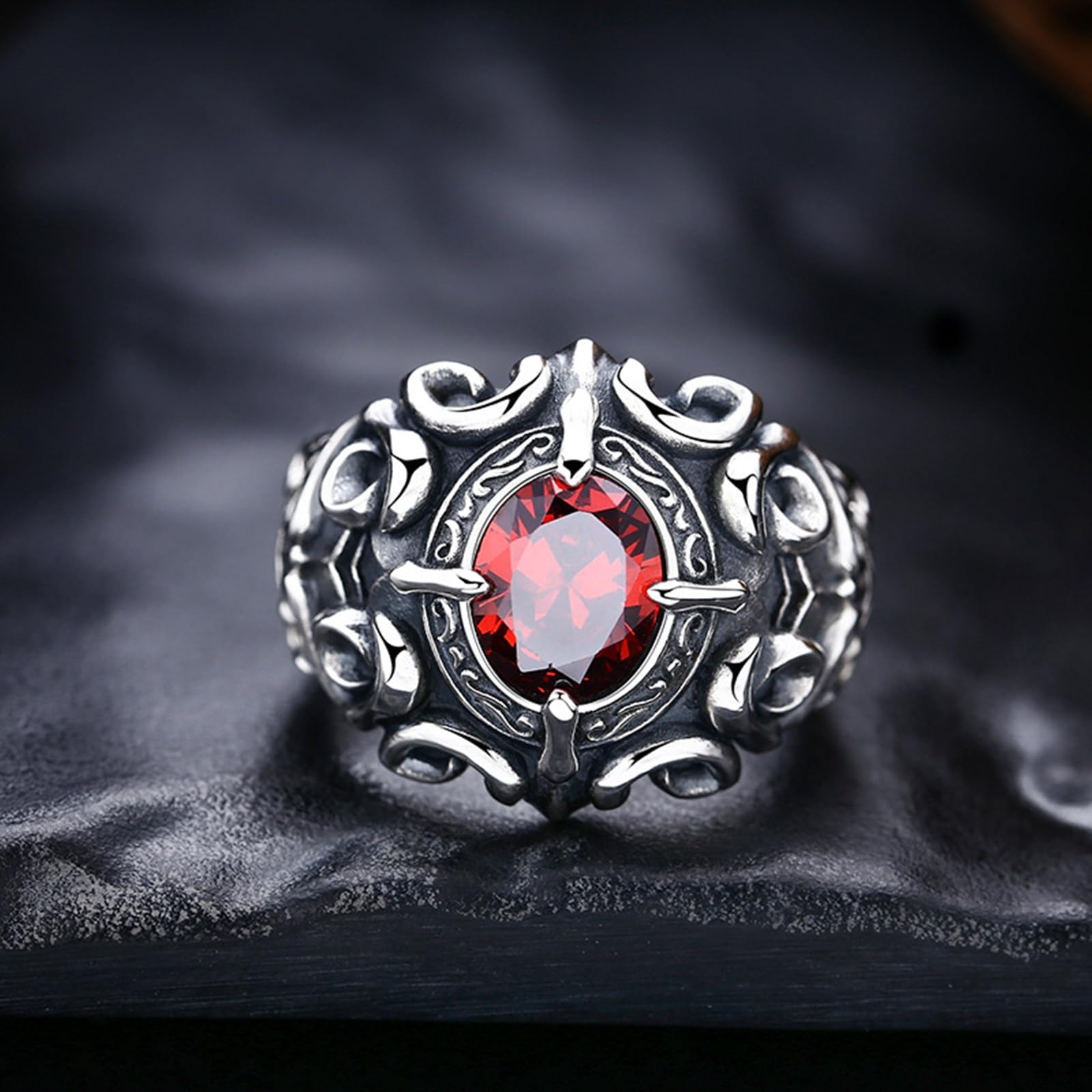 Anelli Argento 925 Uomo Anello Aperto Argento Regolabile Uomo
