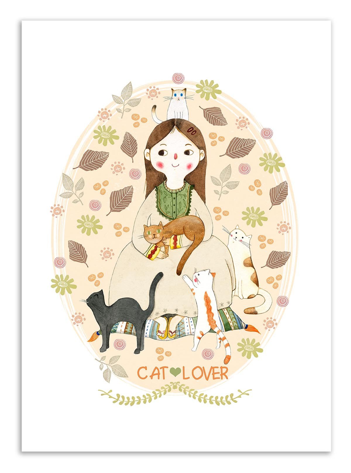 Art-Poster - Cat Lover - Judith Loske - 50 x 70 cm
