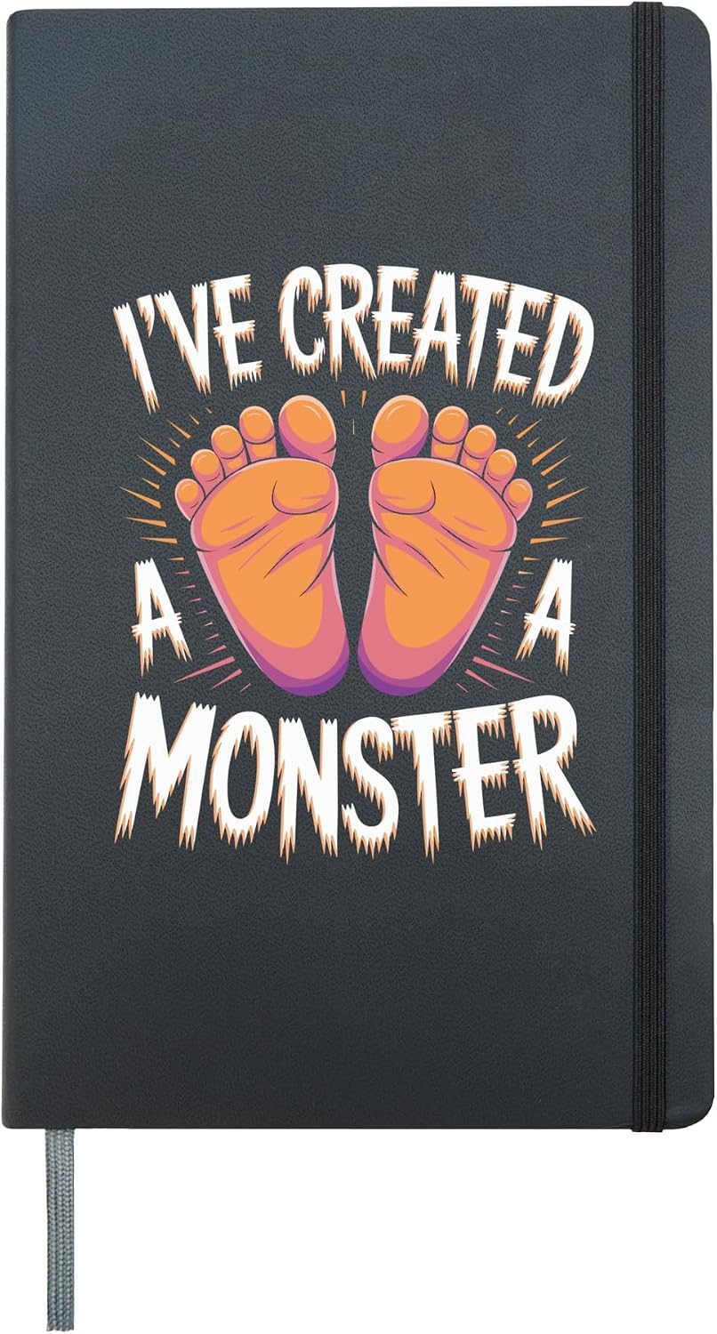 I’ve Created a Monster Halloween Baby Reveal Hardcover Journal, Black