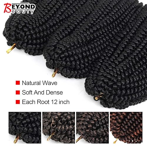 Miniatura 5 de Paquete de 3 extensiones de trenzas de pelo muy rizado o trenzas africanas de pelo sintético de fibra resistente