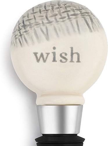 Miniatura 3 de Wish - Tapón para botella de vino de acero inoxidable y gres gris acolchado 4 x 2