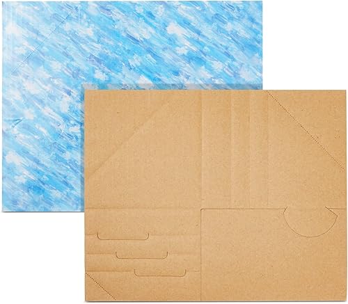 Miniatura 4 de Paquete de 100 protectores de esquina para marcos de fotos azules para arte de envío, bordes de cartón ajustables para mudanza (se adapta a marcos