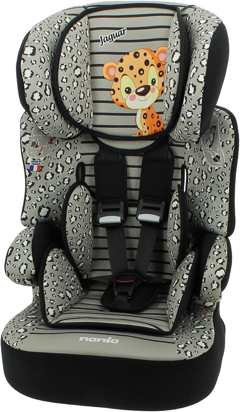 Nania Beline Group 1/2/3 Highback Booster Car Seat, Jaguar