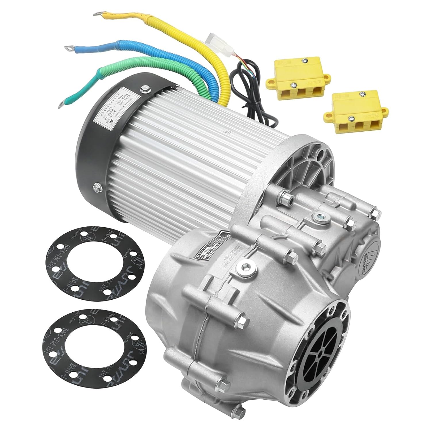 ZARKO 60V 2500W High Torque Brushless Differential Motor with Gearbox, 12:1, 5000RPM, 400Nm, Stronger Than 72V Motors, 1500 lbs Load for Golf Cart, ATV, Quad, Buggy, Go Kart, Electric Vehicle