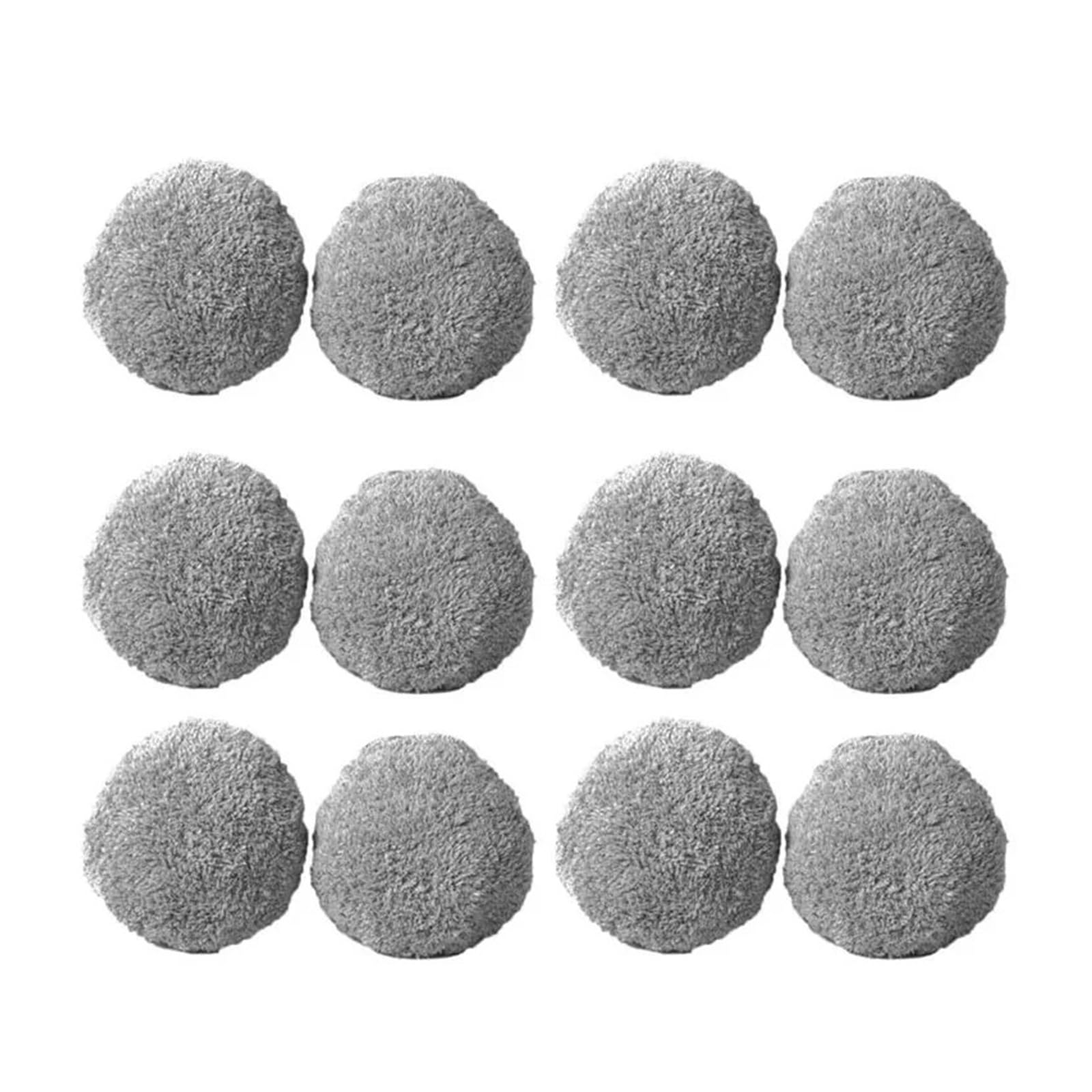 Window Cleaning Robot Universal Round Mops,Compatible For Purerobo，W-R3S Accessories Clean Cloth Hobot 168 188 Weeper Cloth Vacuum Cleaner Part,Mop Cloth Replacement(12pcs)