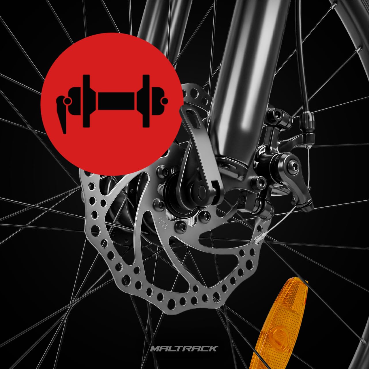 Rower górski MTB 26", do 120 kg, rower młodzieżowy z ramą stalową 17", 21 biegów Shimano Tourney TZ, mechaniczne hamulce tarczowe, widelec amortyzowany 80 mm, City Bike