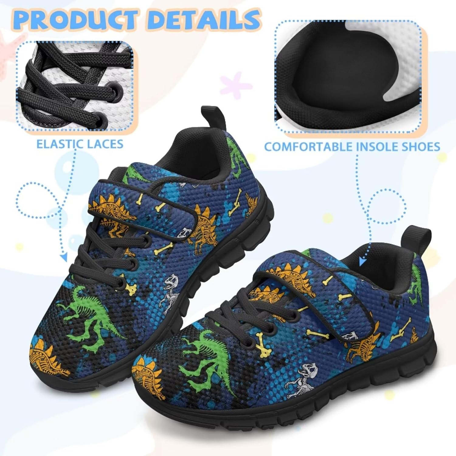 Boys Shoes Kids Sneakers Breathable Athletic Running Tennis Shoes for Little Kid/Big Kid US 11-2.5