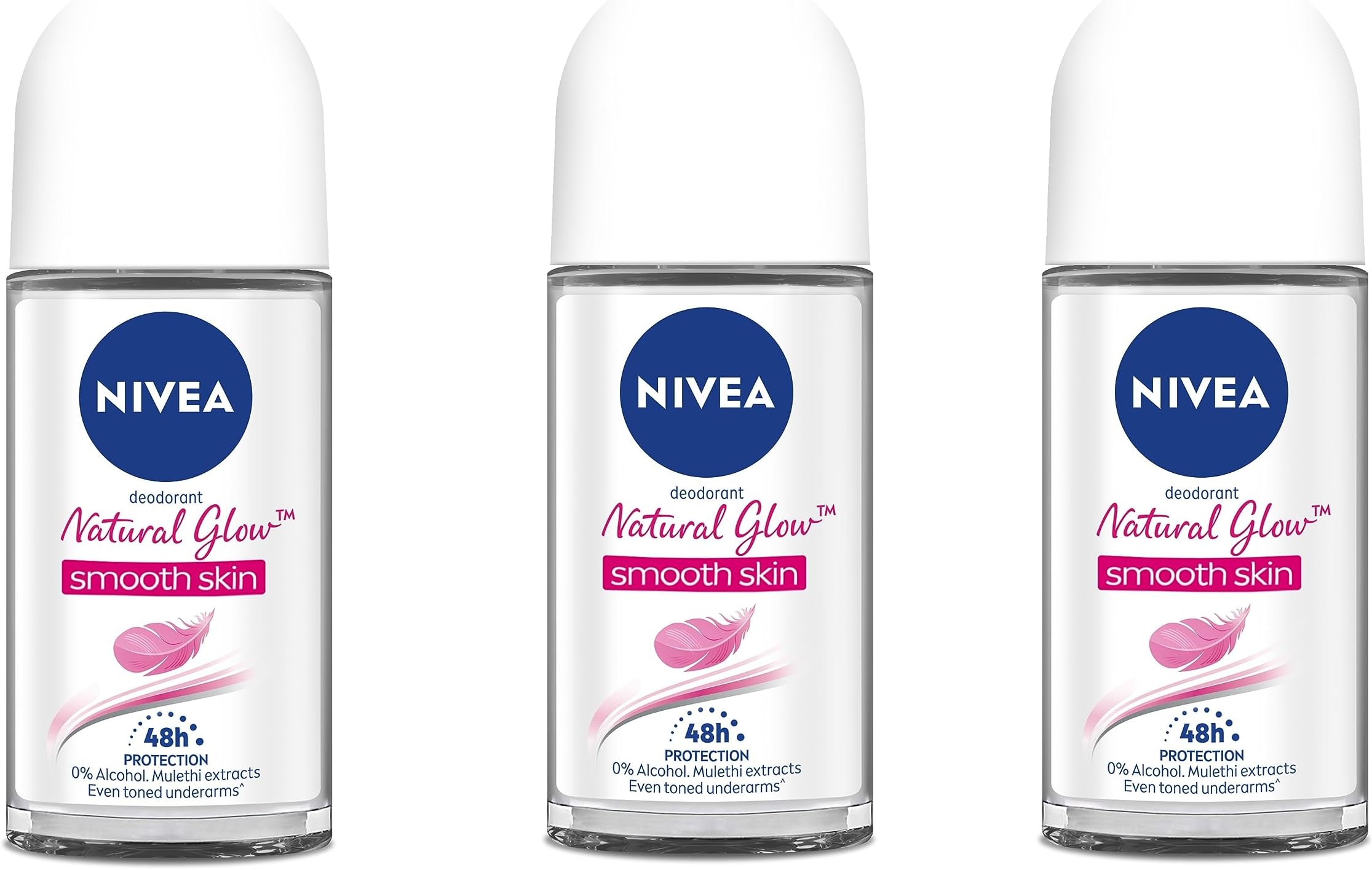 Nivea Female Fresh Scent Deodorant Roll-On Whitening Smooth Skin Cream, 25Ml * 3, Pack Of 1