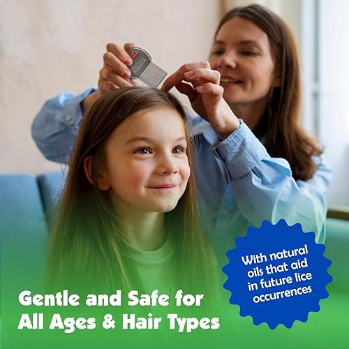 Miniatura 3 de Nit Free Kit profesional de piojos - Kit de 3 pasos Mousse 4oz, champú 8oz profesional acero inoxidable Terminator Comb