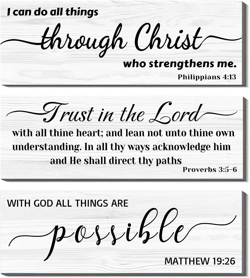 Dazingart Bible Verses Wall Decor , Christian Wall Art Psalms Scripture Sign