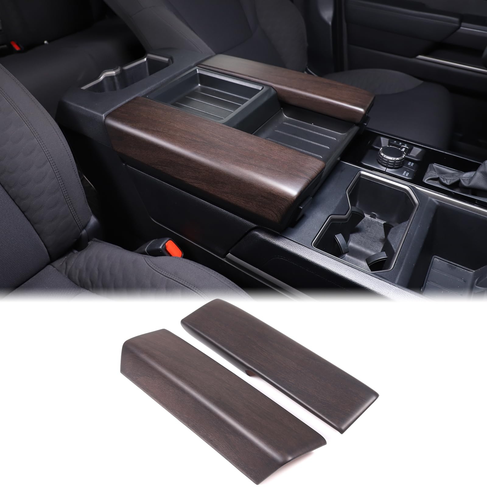 Car Center Console Armrest Protector Cover Compatible with Toyota Tundra 2022 2023 Sequoia 2023 Central Armrest Seat Storage Box Cover Cushion Lid Protector Pad Waterproof Anti-Scratch ABS Accessories