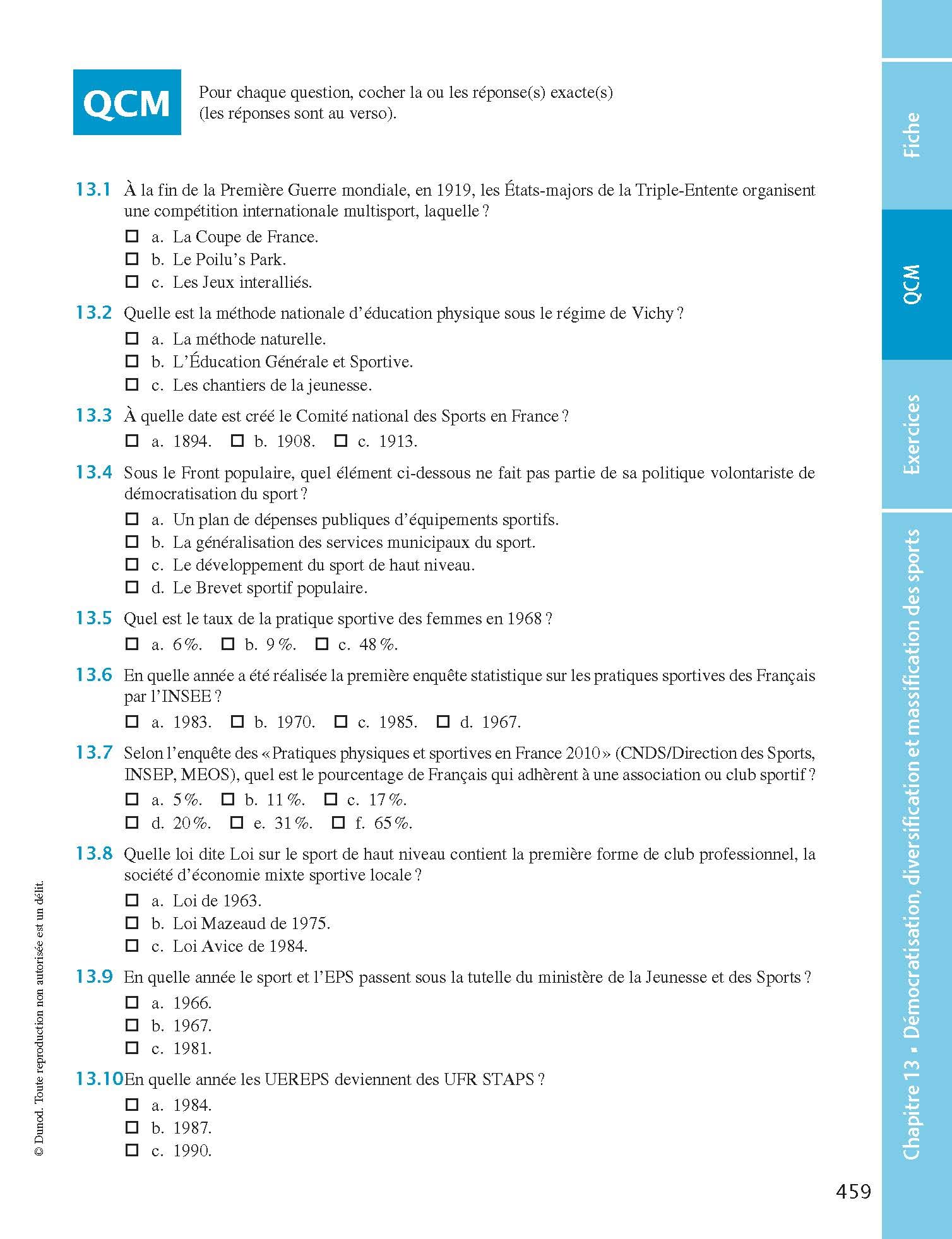Licence STAPS Tout en un - 3e éd: 129 fiches de cours, 60 QCM et sujets de synthèse
