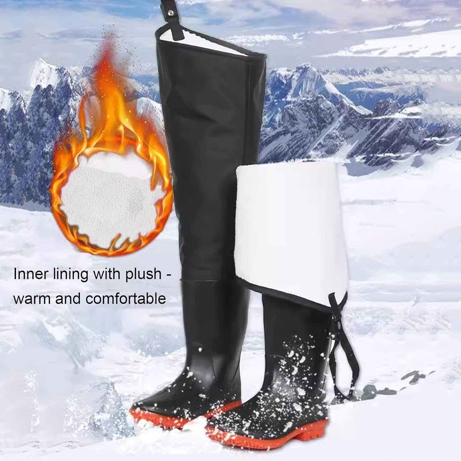 PVC Hip Wading Boots Height 80cm, Outdoor Bootboot Hip Wader for Hunting and Fishing, Hip Boots for Men Women