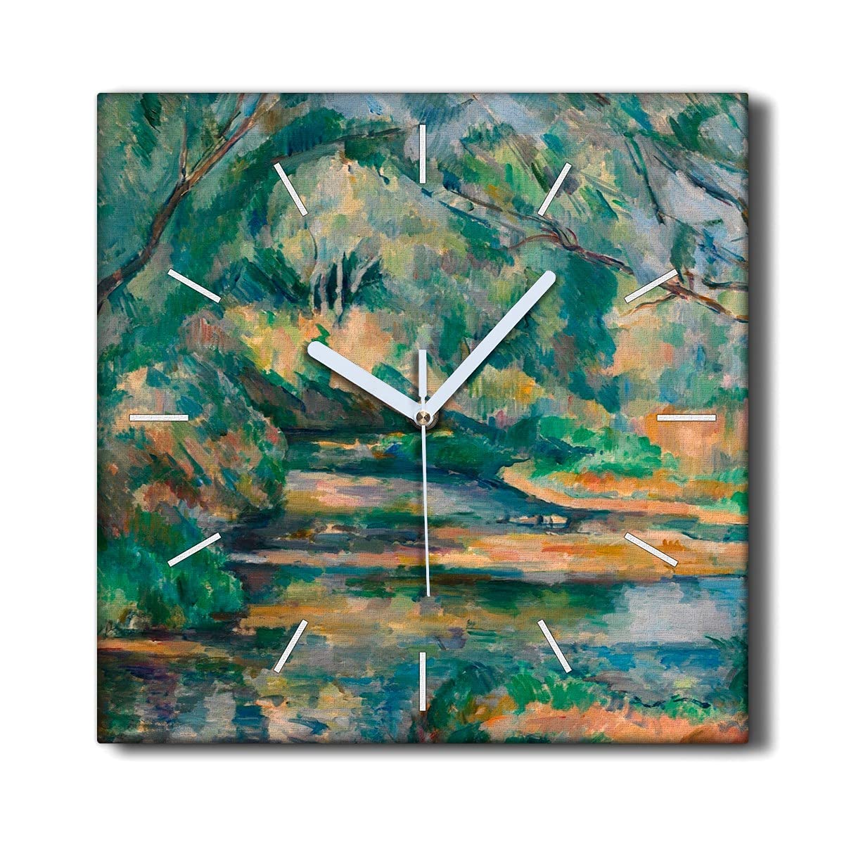 Horloge sur Toile sans tic-tac 30x30cm - Fini le Bruit dans la Déco de Salon