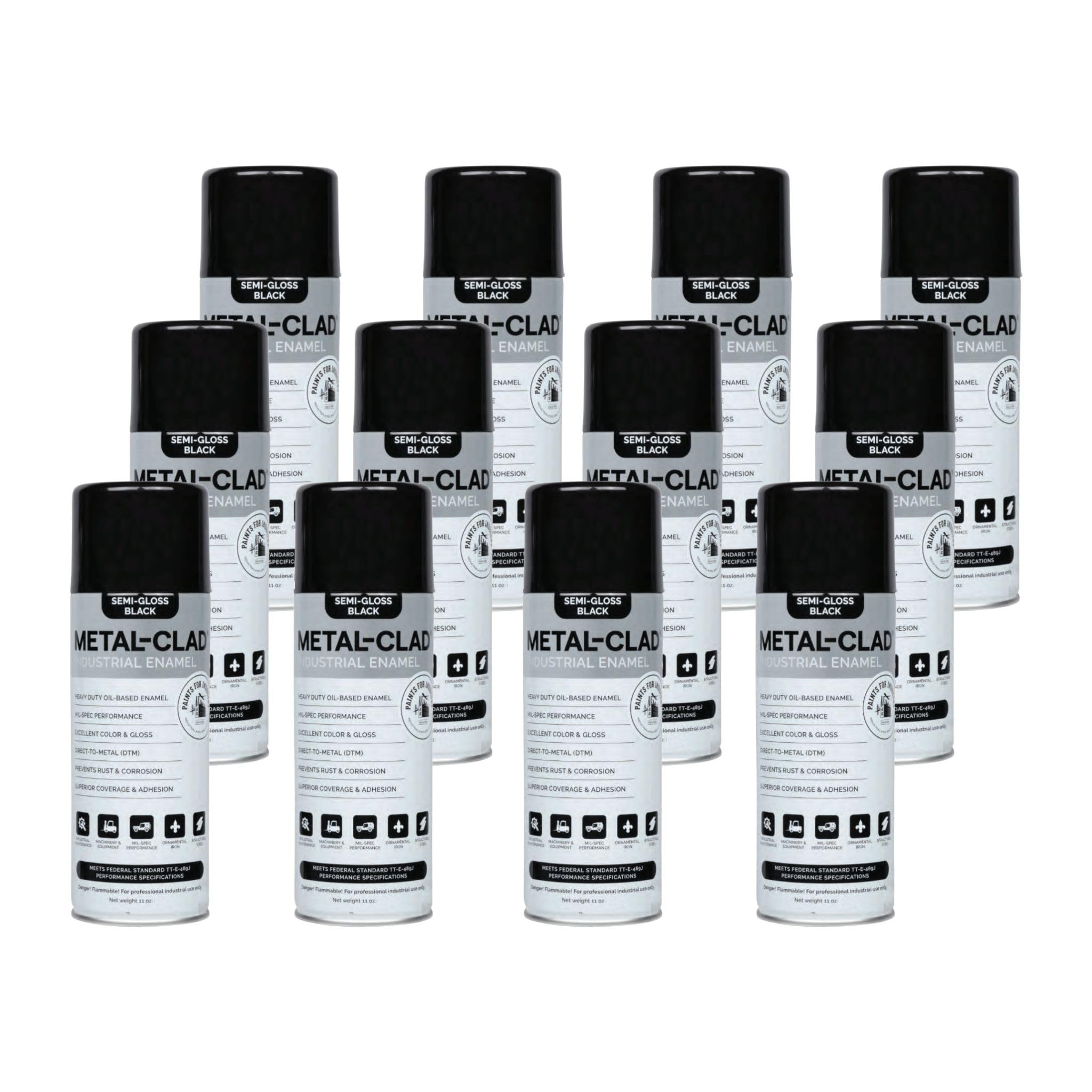 METAL-CLAD Industrial Enamel Semi-Gloss Black