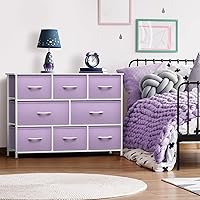 Vista 98 de Sorbus Cómoda con 8 cajones - Mueble para almacenar ropa para niño, para dormitorio, pasillo, clóset, oficina – Marco de acero, parte superior