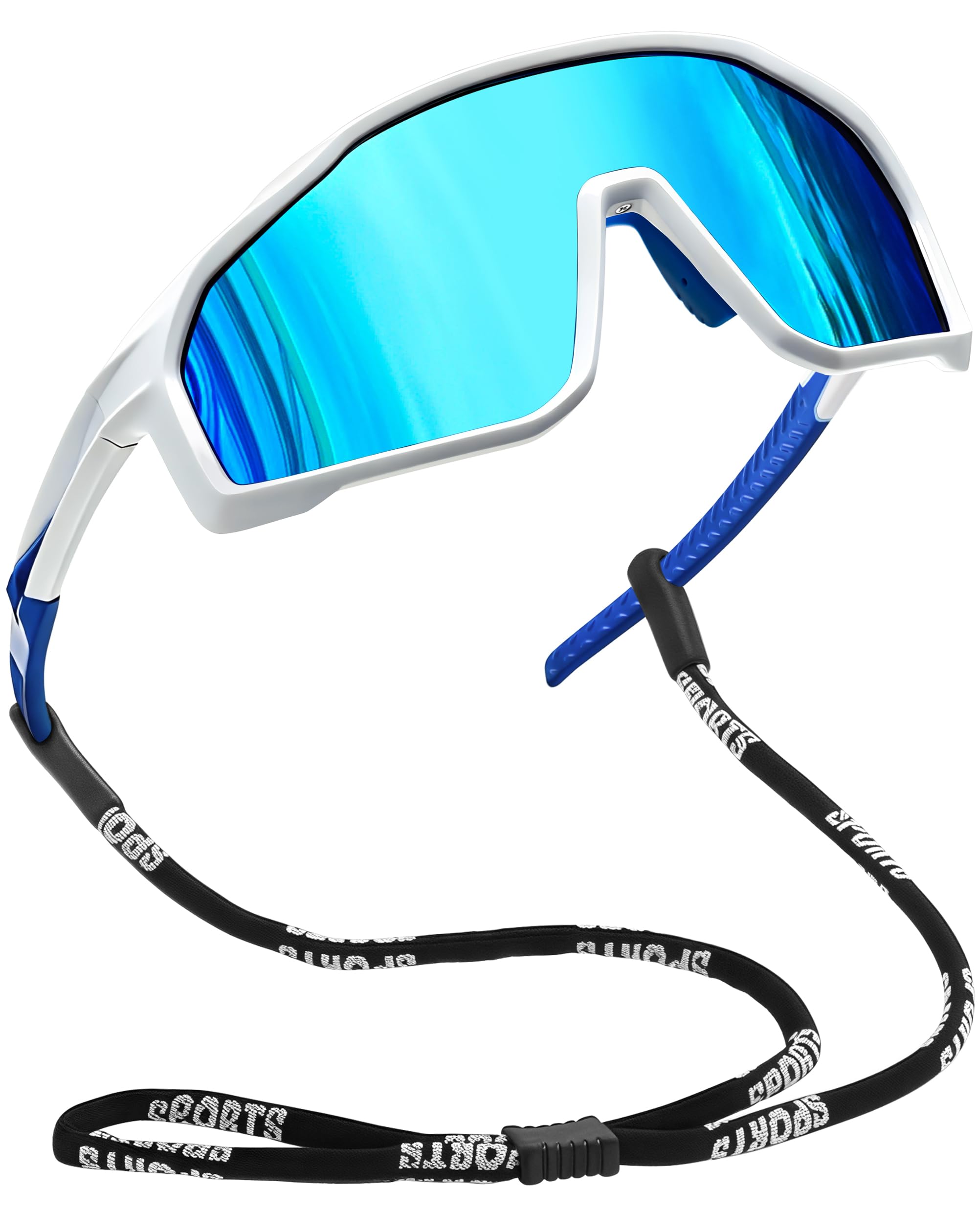 Joopin Cycling Blue Lens Sunglasses Men Women Polarised Wrap Around Sports Sun Glasses Running Fishing Driving UV400