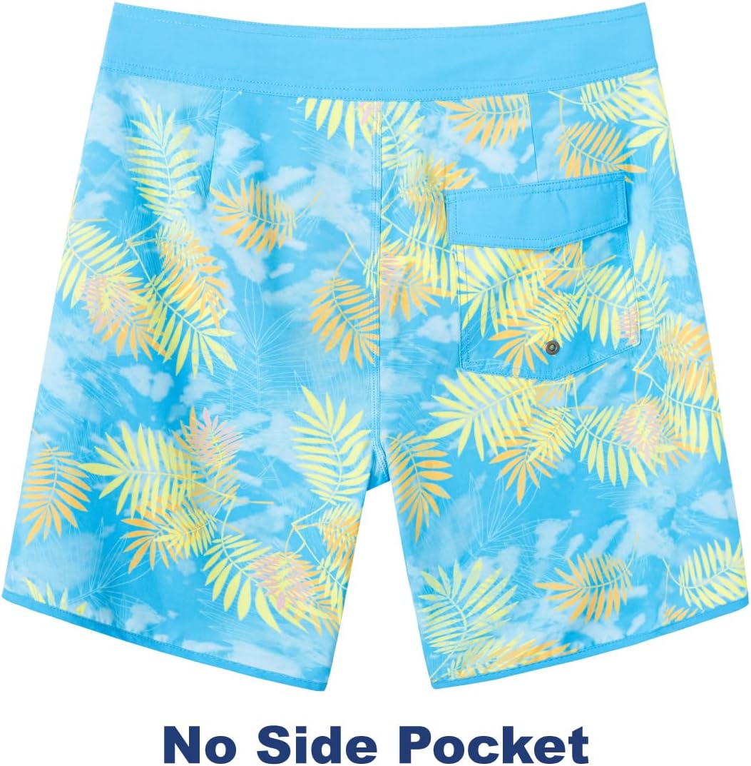 SURF CUZ Men's Board Short Beach Short 4-Way Stretch Swim Short
