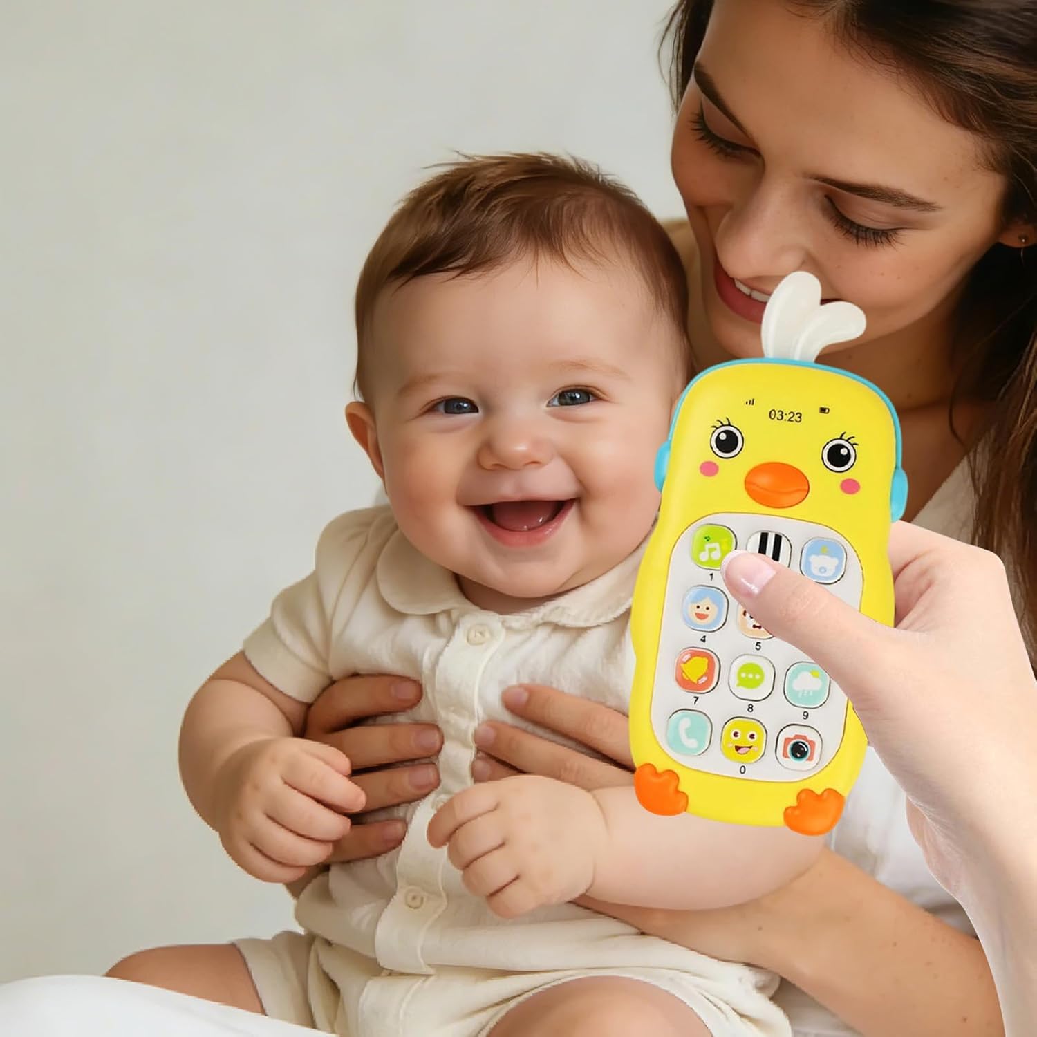 Toy Phone, Educational & Fun, Cellphone with Light and Sound, Kids Early Education Toys, Interactive Play, for Home Stroller Classroom Playroom Boys Girls Kindergarten