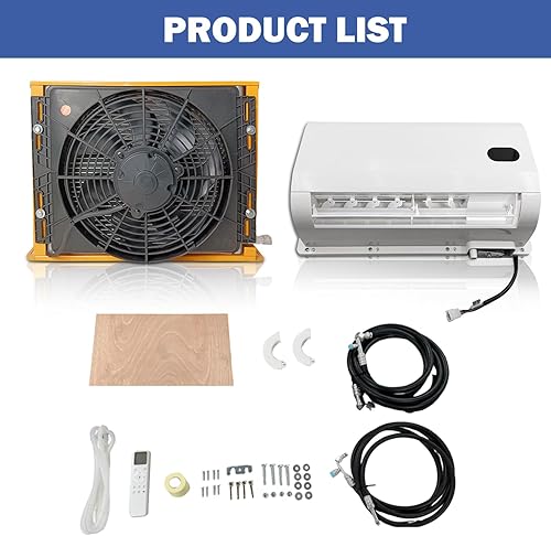 Miniatura 28 de Aire acondicionado dividido universal Nueva energía eléctrica automotriz AC unidad 12V 6600 BTU para camiones, semircamiones, RV, furgoneta