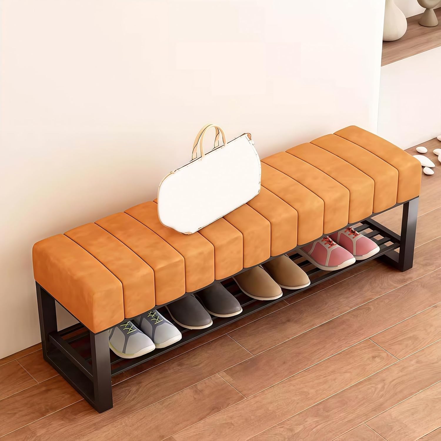 End of Bed Bench with Storage,Waiting Room Storage Bench, | For Hallway, Bedroom, Living Room - Bench Seat