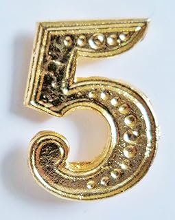 Number 5 Gilded Orange Order Collarette Character - W062/G5