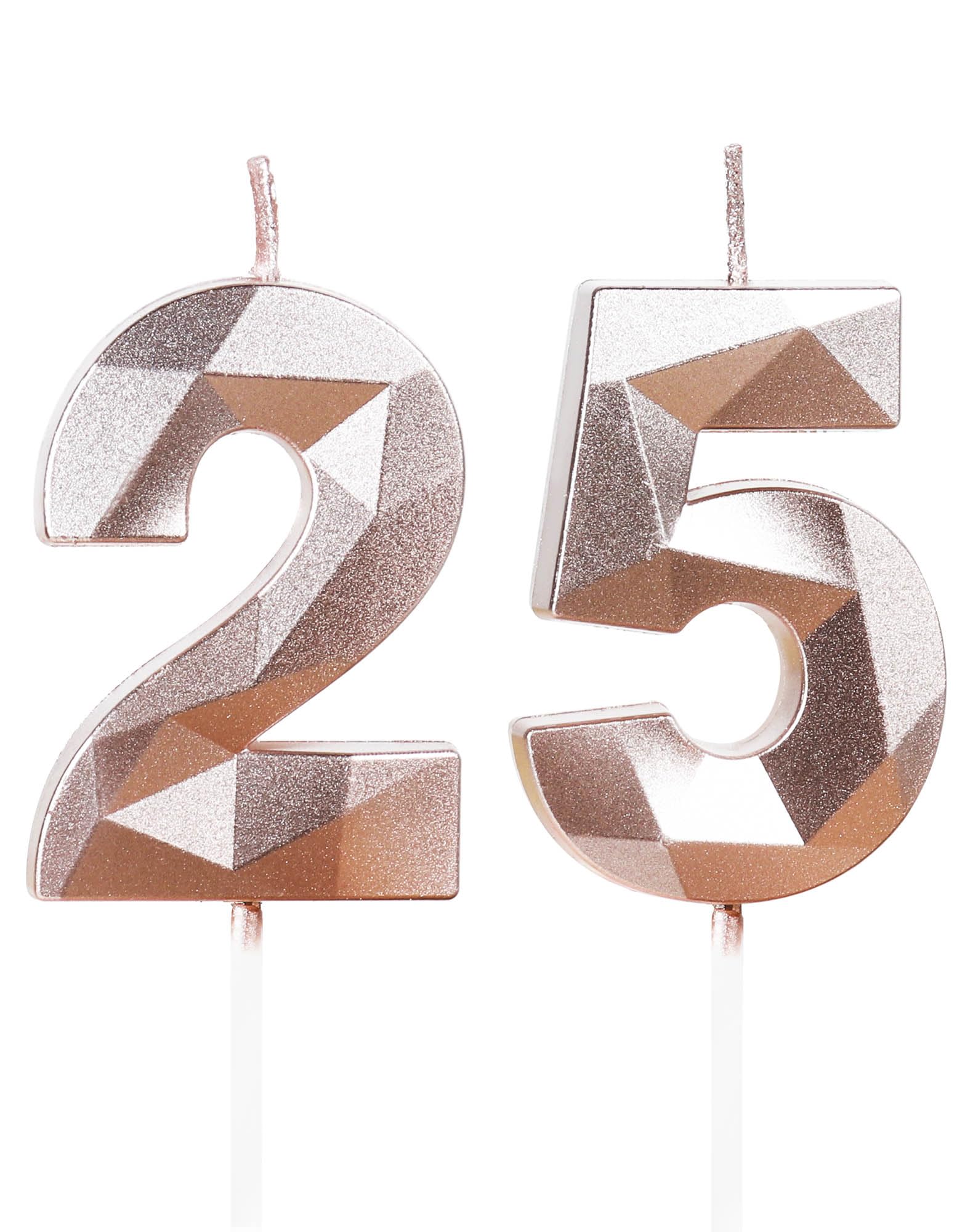Yiran 50th Birthday Candles, Gold Number 50 Happy Birthday Candles, Cake Topper Decorations for Birthday Party, Wedding Anniversary Celebration Supply — view 76