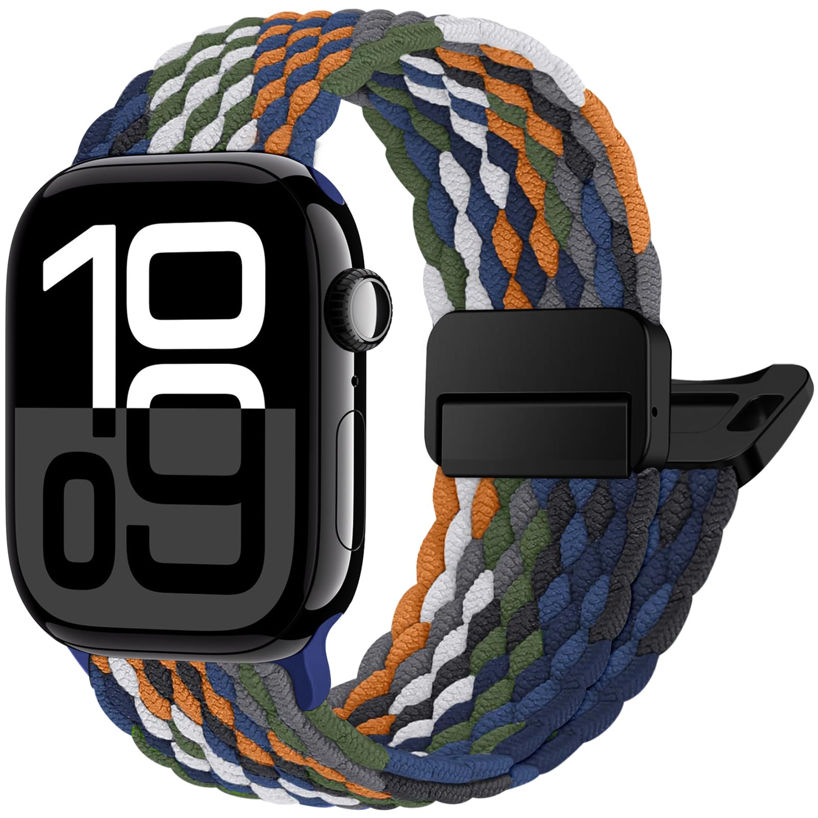 Geflochtenes Armband Kompatibel mit Apple Watch Armband 40mm 42mm 41mm 38mm 44mm 45mm 46mm 49mm, Magnetic Closure Sport Nylon Armbänder für iWatch Series 11 10 9 8 7 6 5 4 SE 3 2 1 Ultra