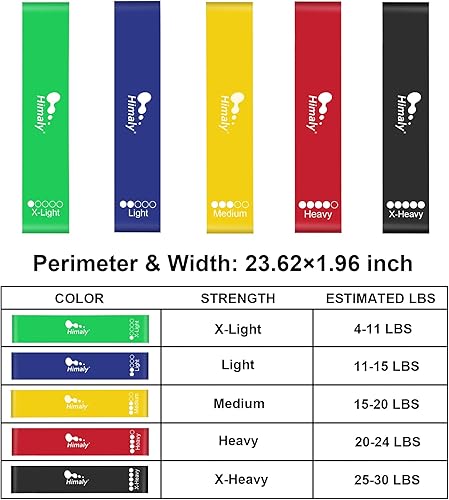 Miniatura 9 de Juego de bandas de resistencia bandas de entrenamiento de fuerza bandas de entrenamiento bandas elásticas de resistencia para ejercicio