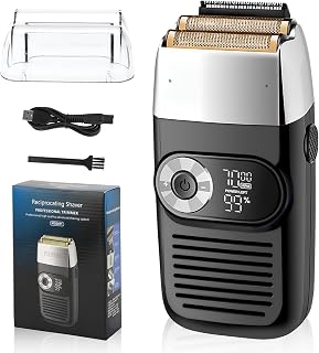 Afeitadora Eléctrica para Hombre,2 en 1 Recortadora de Precisión Inalámbrica,Afeitadora para Hombre Recargable Contra Agua,Red de Cuchillos Ultrafin,Maquina de Afeitar Led el Hogar de Los Hombres