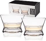 Viski Crystal Tequila Tasting Glasses, Copita Drinking Glasses for Mezcal, Whiskey, Bourbon, or Neat Spirits, Elegant Glassware Set for Home Bar or Cocktail Party, 6 oz, Set of 2