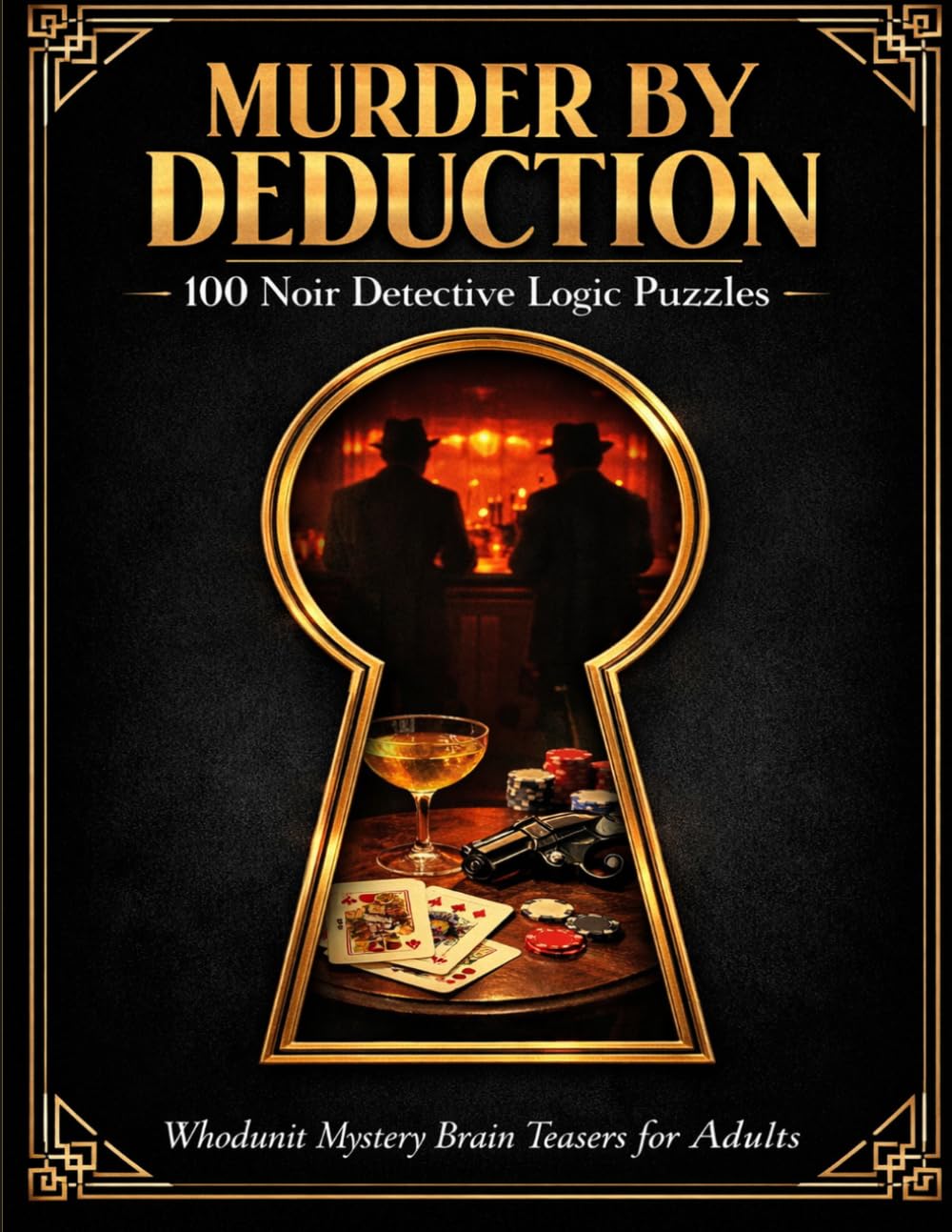 Murder by Deduction: 100 Noir Detective Logic Puzzles | Whodunit Mystery Brain Teasers for Adults, Rookie to Impossible, with Clues, Grids, and Full Solutions