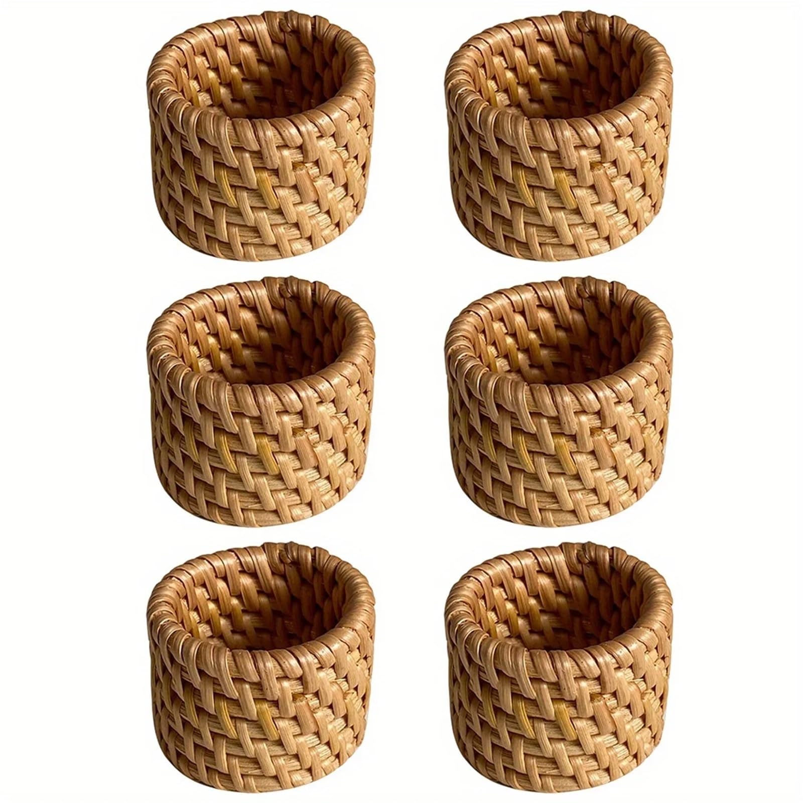 Table Decor Napkin Rings, 6pcs Rustic Napkin Ring Holders Multicolor for Holiday and Wedding Table Decor