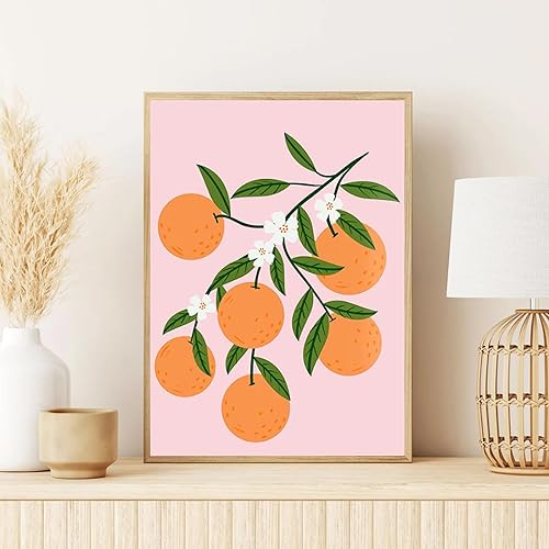 Miniatura 6 de cupmod Paquete de 6 pinturas por números para adultos y niños, kit de pintura acrílica por números sobre lienzo sin marco, pintura al óleo de frutas