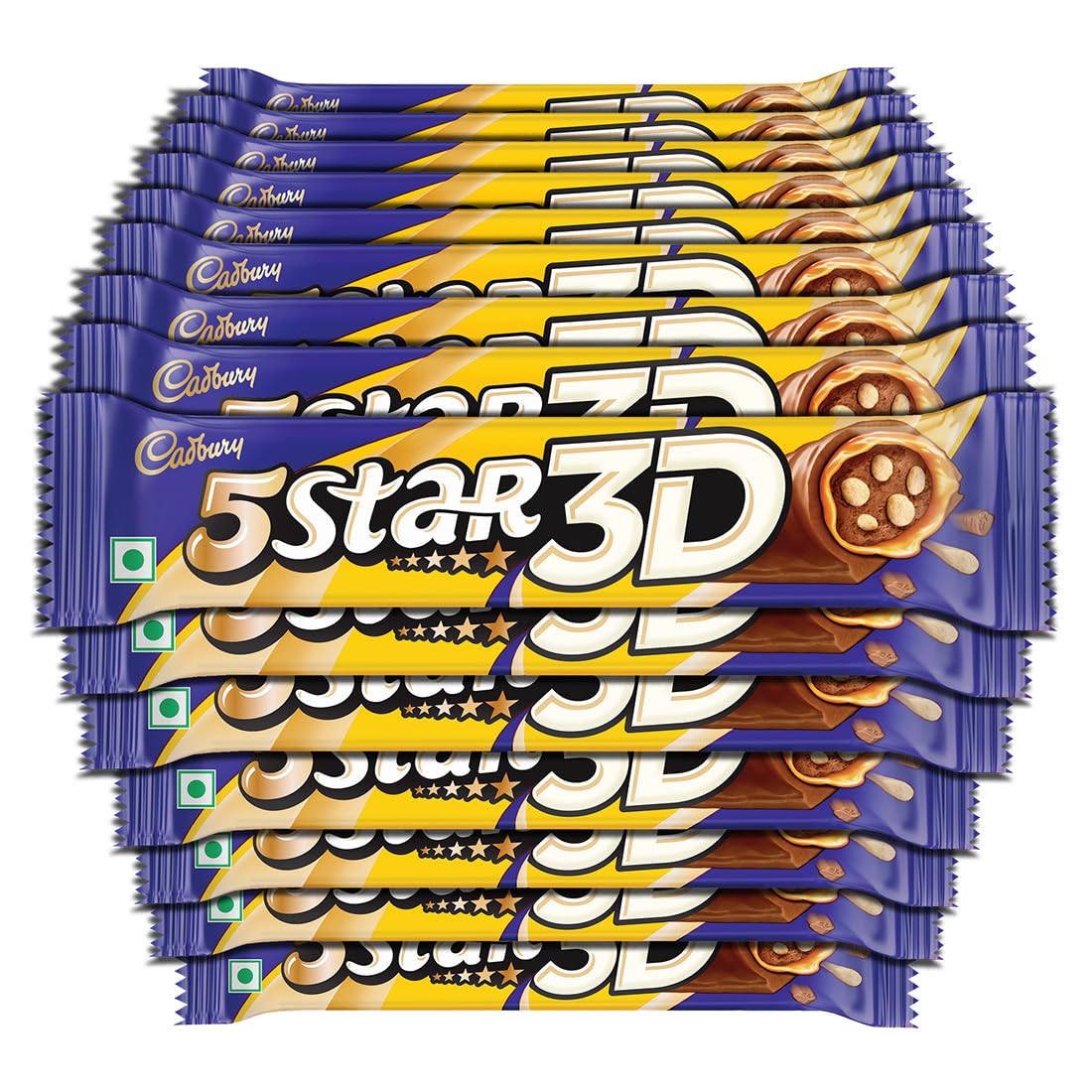 Cadbury 5 Star 3D Chocolate Bar, 40 g (Pack of 16)