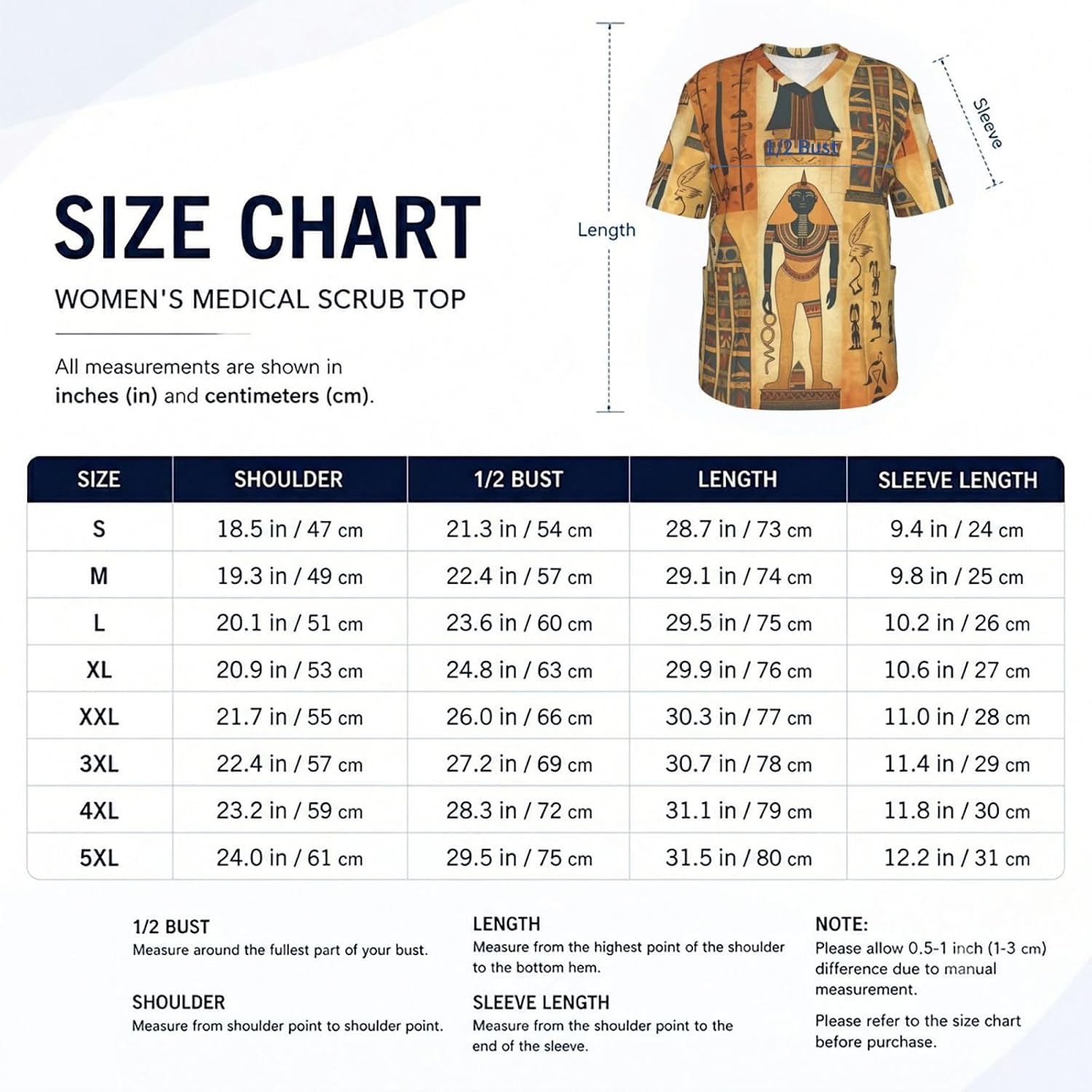 Professional Scrub Tops for Men, Classic V-Neck Workwear with 3 Pockets
