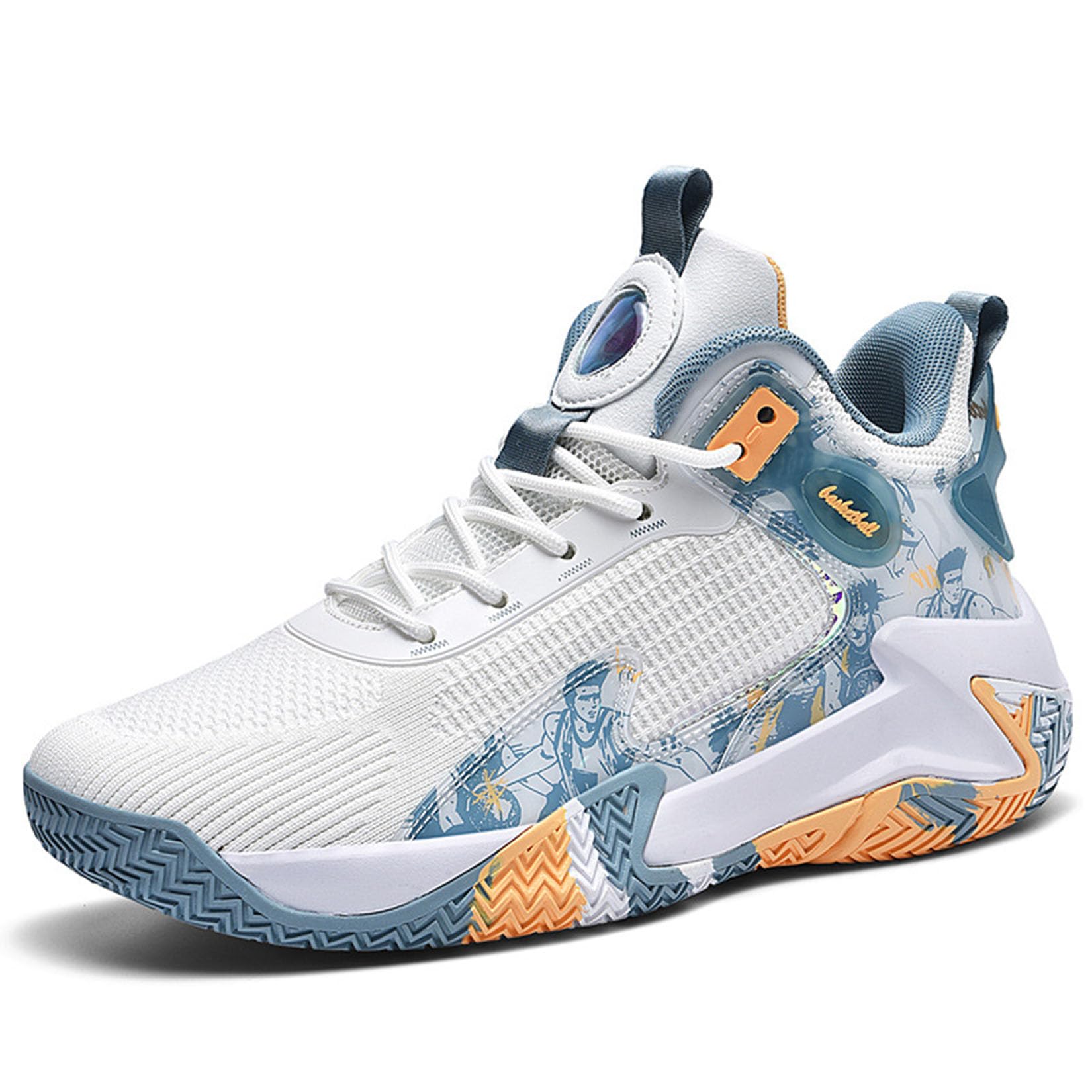 Męskie Siatkowe Buty Do Koszykówki Chłopięce Buty Sportowe Buty Treningowe Do Koszykówki Outdoor(45 EU, Q1)