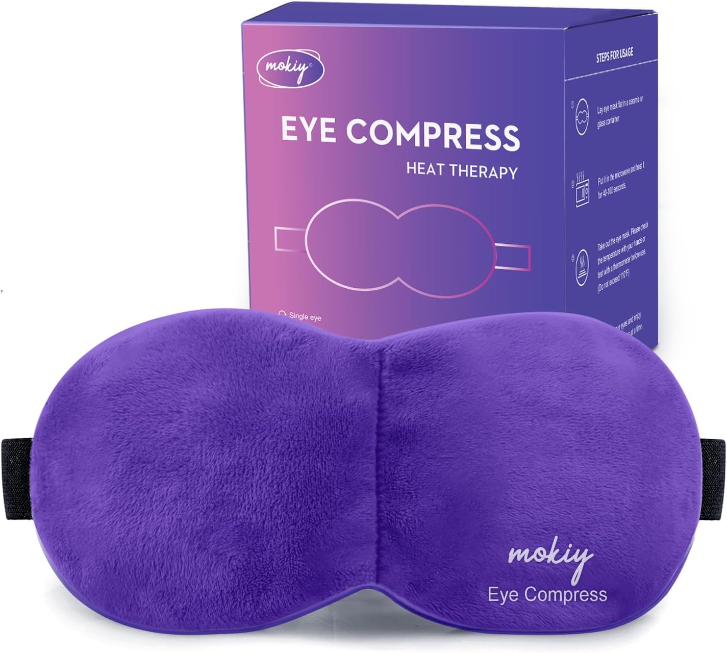 Eye Mask Microwave Eye Compress 2 Pack, MultiRelief Cold & Hot Heating Eye Pad with