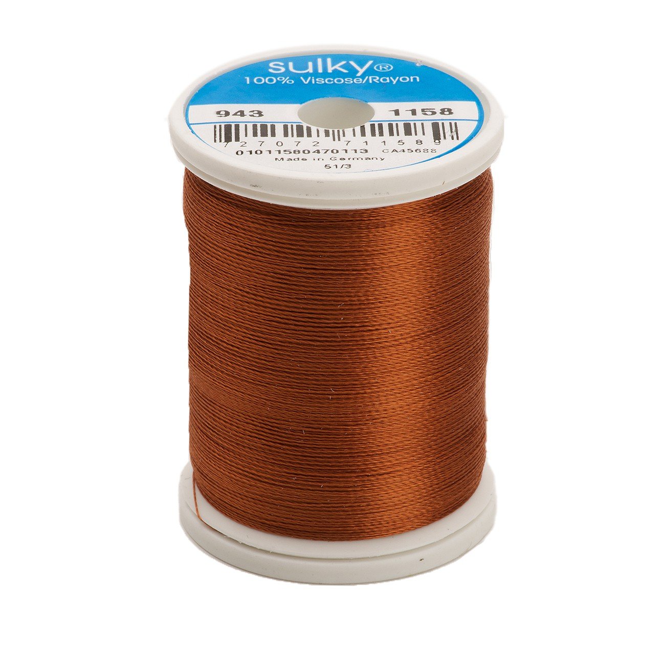 Fil de rayonne Sulky érable foncé pour sublimer vos broderies et projets de couture