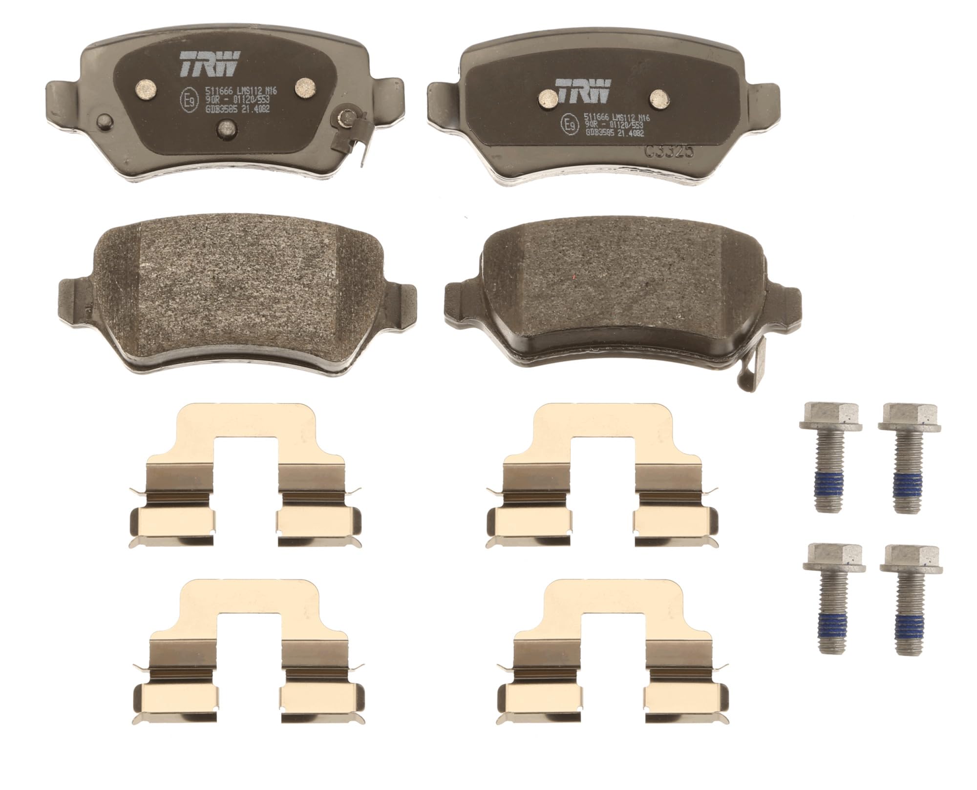 GDB3585 TRW BRAKE PAD SET, DISC BRAKE REAR AXLE FOR KIA