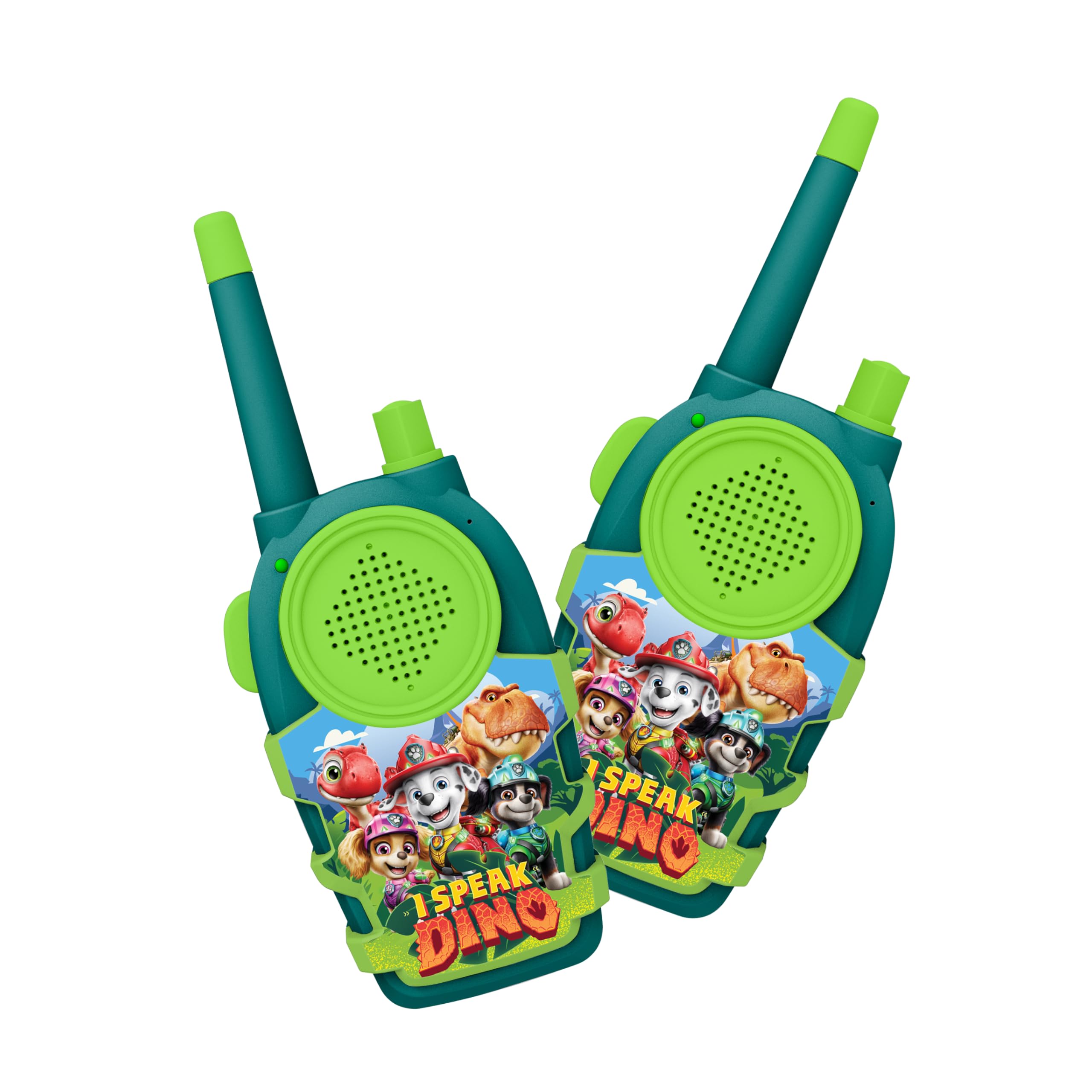 OTL Technologies PAW352 PAW Patrol Dino Movie Kids' Walkie Talkie Set, 150m Range, Battery-Operated, Green, Two-Way Radio