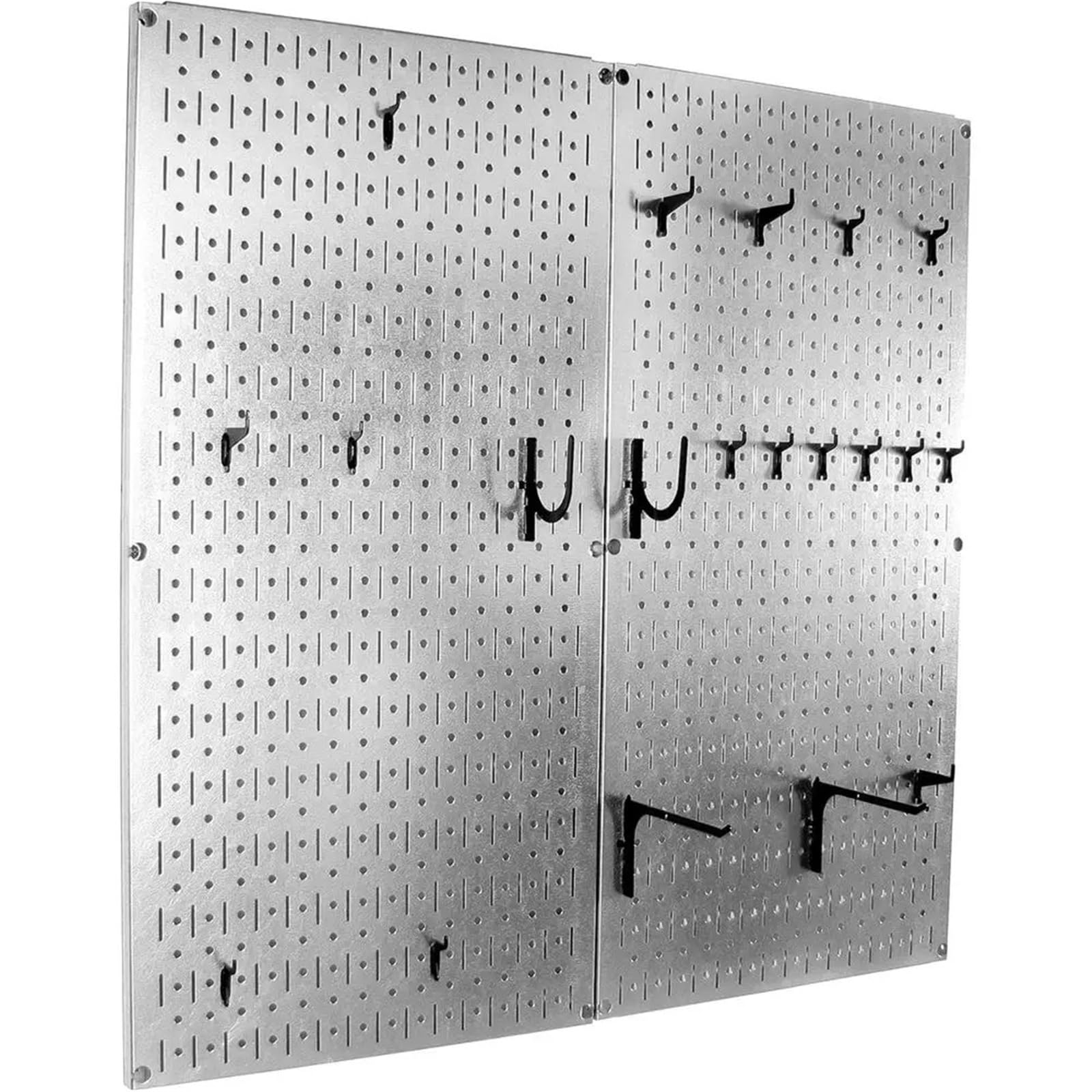 Xileuduod One Color Pegboard 32 X 32 Galvanized Metal Pegboard Organizer Kit With Tools