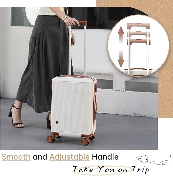 Hulsin 3PCS Luggage Sets, Hardside Suitcase with Spinner Wheels