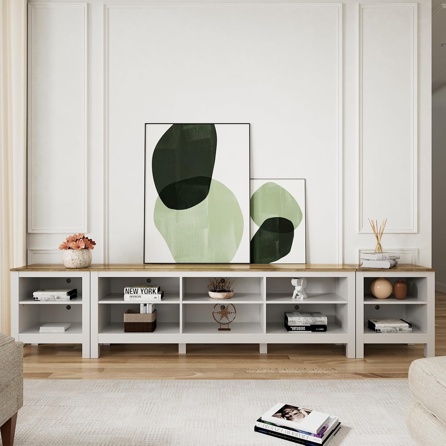 Tradare 110inch TV Stand for 85+ Inch TV, White