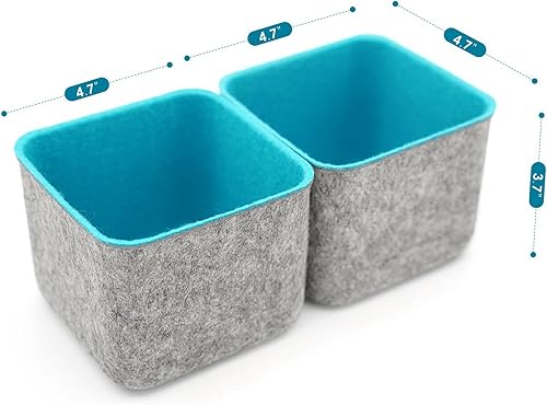 Miniatura 7 de Welaxy Organizador de cajones de oficina de 2 piezas para dormitorio escolar, hogar, cocina, baño, dormitorio, armario, escritorio, cajas de